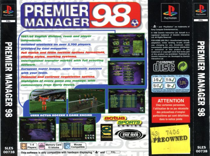 Premier manager 98 требует диск